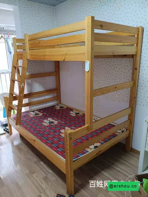 二手实木子母床上下床双层床 北京免费配送安装